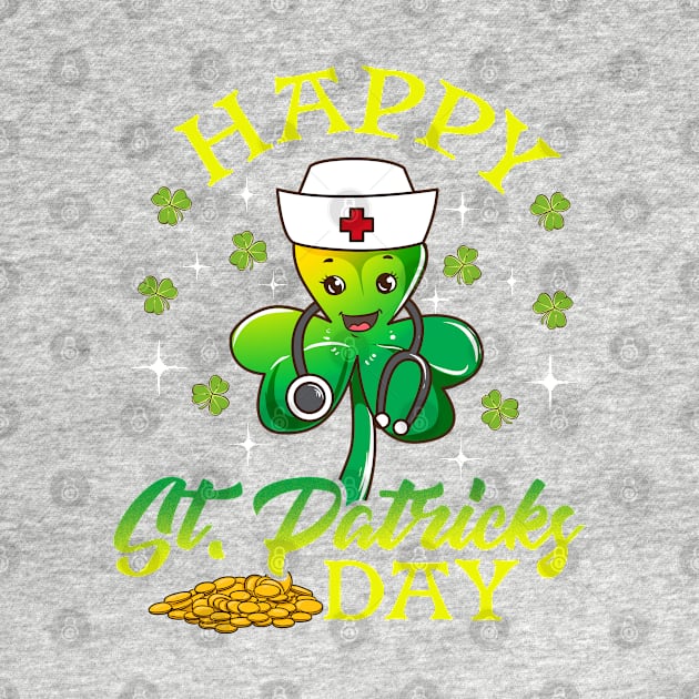 Nurse Shamrock Happy St Patricks Day EMT by E